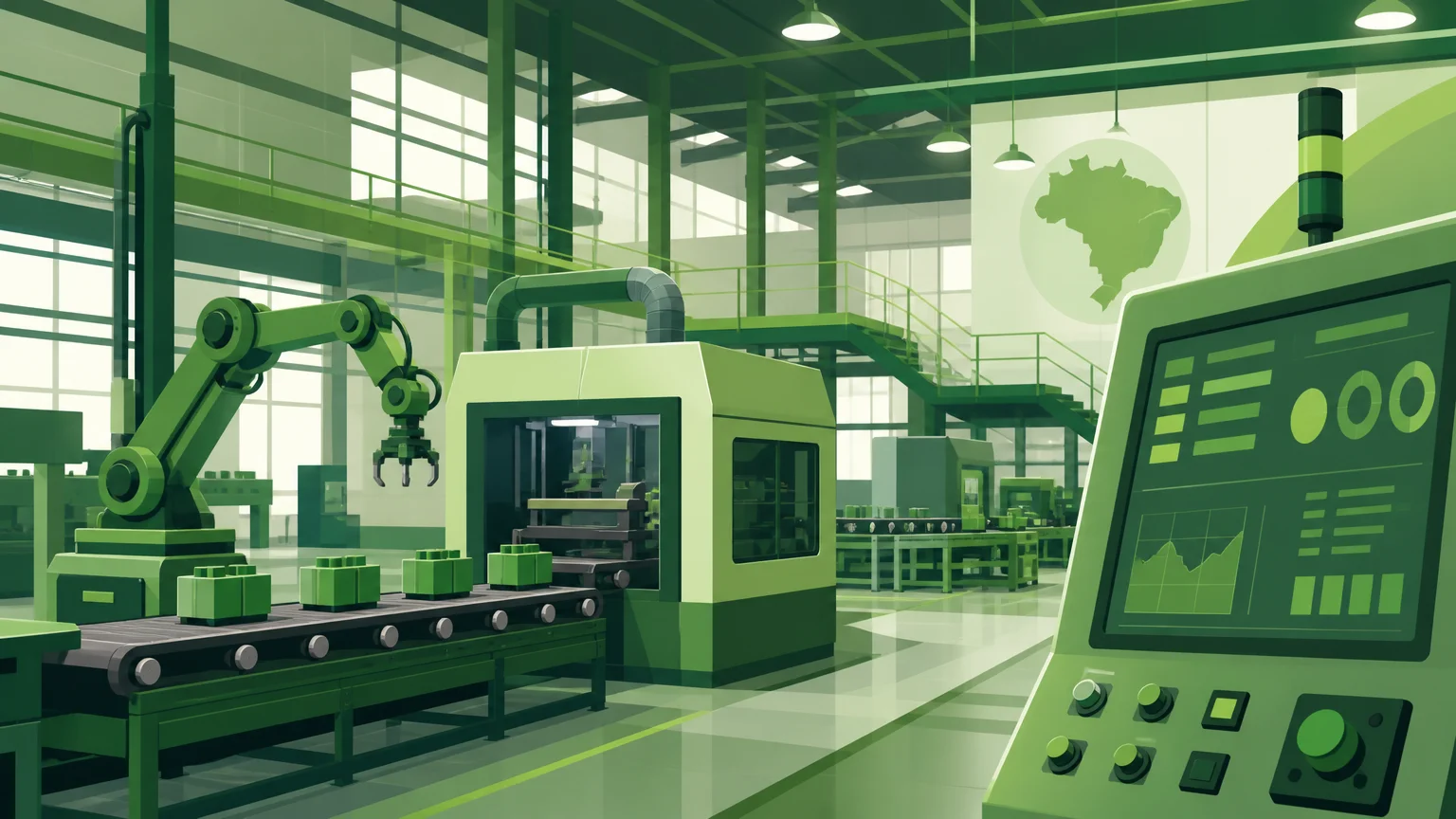 Produção industrial: setores e capacidade no Brasil