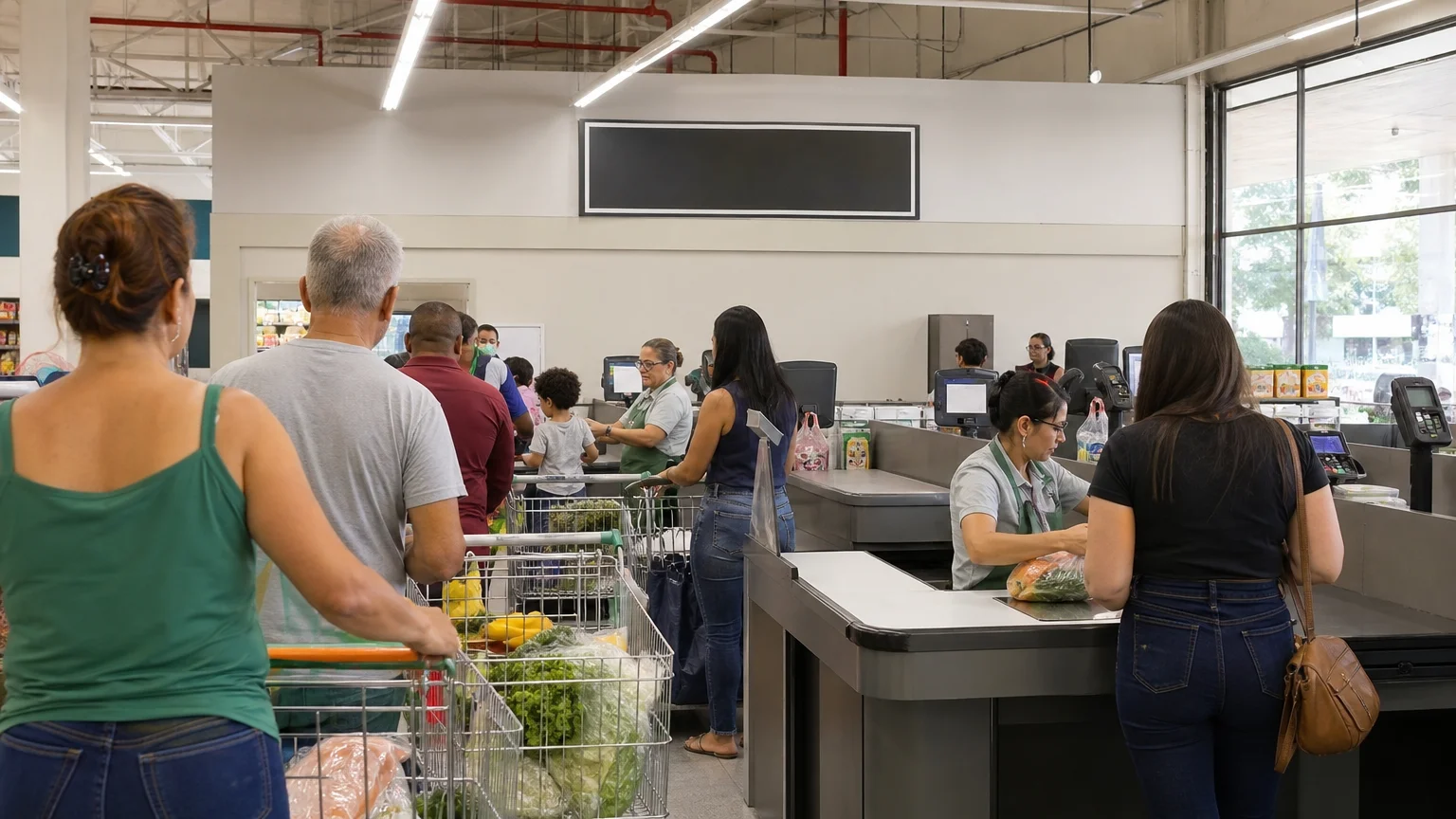 Tempo médio de espera em fila de loja: dados do Brasil