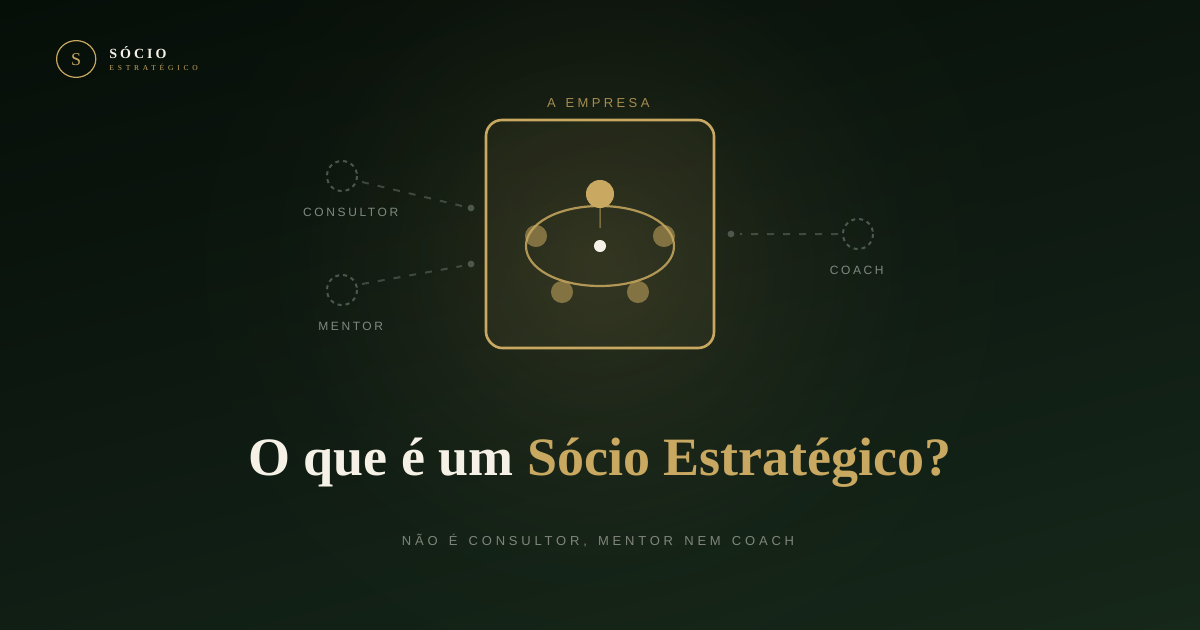 O que é um Sócio Estratégico e por que não é consultor, mentor nem coach?